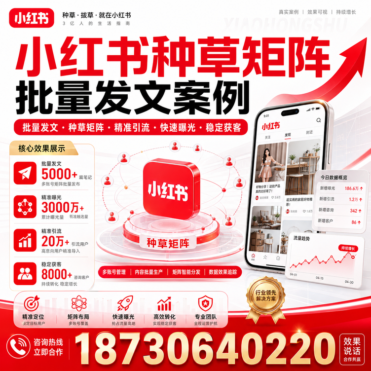 唐山小红书种草矩阵批量发文案例